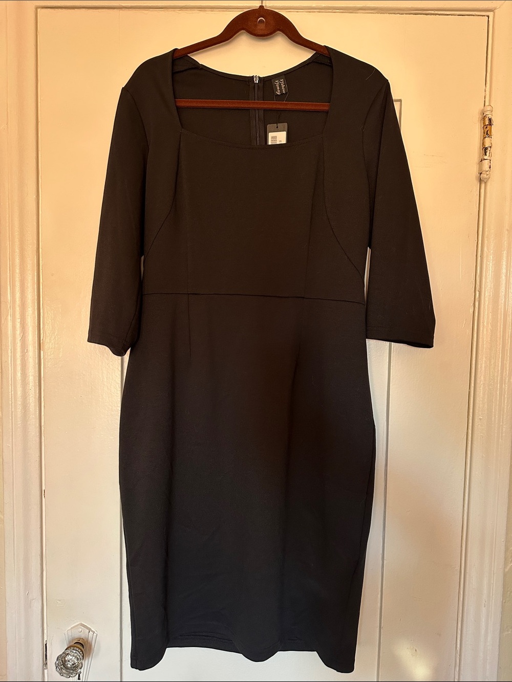 NWT’s Women’s Black Midi Formal Conservative Dress Quarter Sleeve Dress size XXL